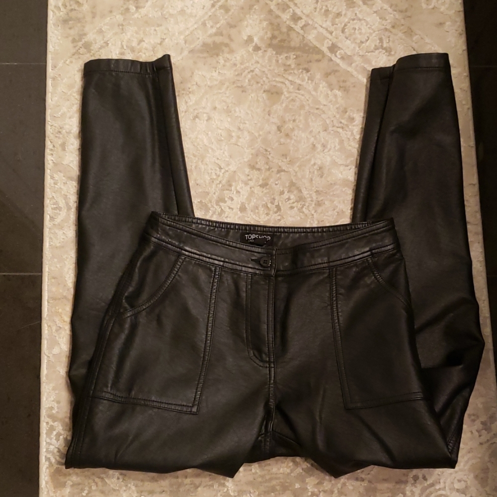 Topshop Faux Leather Pants
